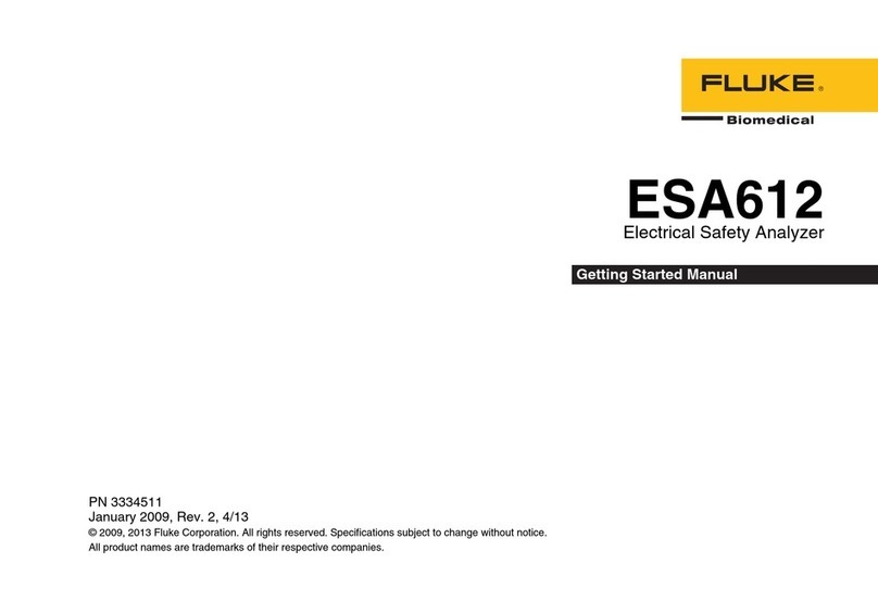 Fluke Biomedical ESA612 Getting started manual Fluke Biomedical ESA612 Getting started manual