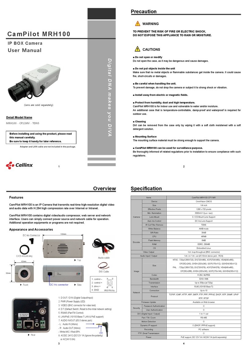 Cellinx CamPilot MRH100-CP11MV User manual