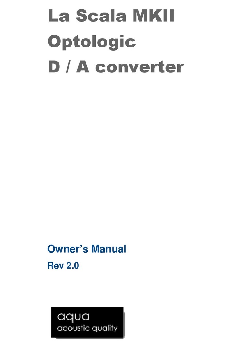 Aqua La Scala MKII owner's manual