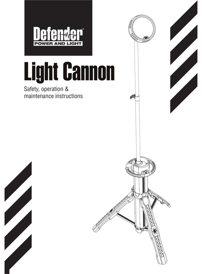 Defender LIGHT CANNON Safety, operation & maintenance instructions