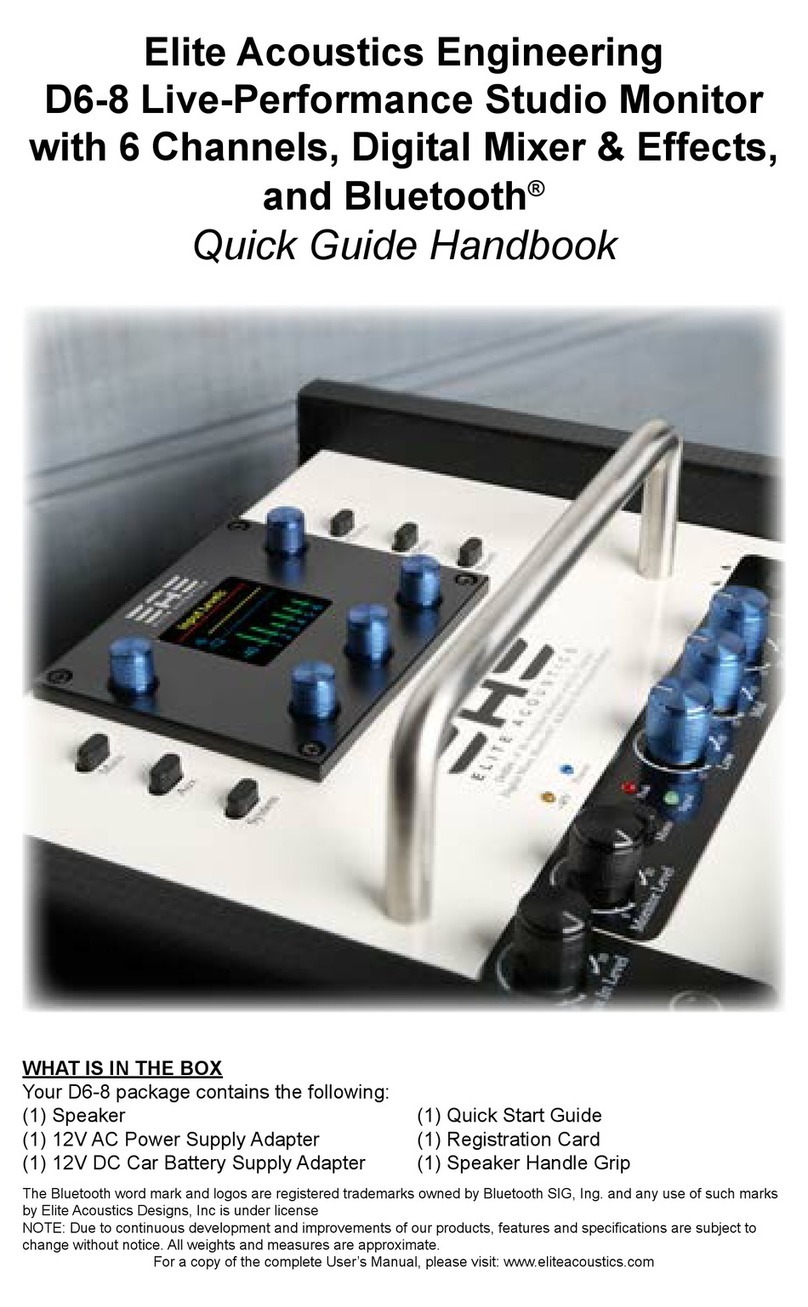 Elite Acoustics D6-8 quick guide
