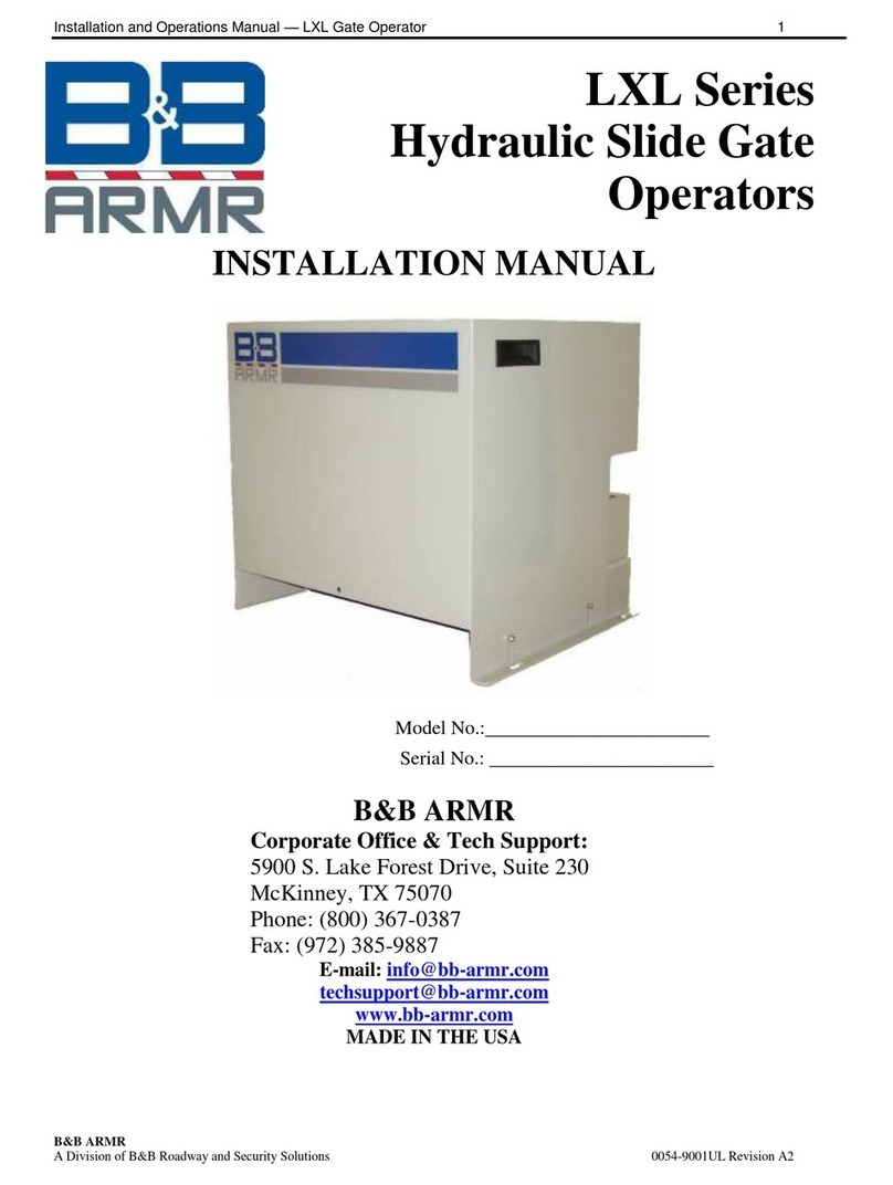 B&B ARMR LXL-15vp-SS installation manual