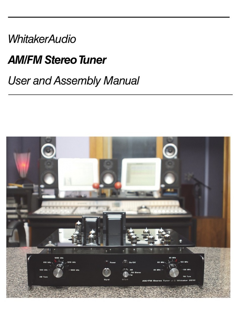 WhitakerAudio AM/FM Stereo Tuner 2012 Assembly & user manual
