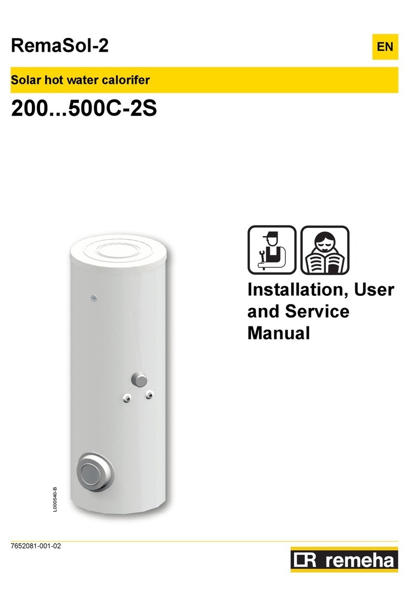 REMEHA remasol-2500C-2S Installation, user and service manual REMEHA remasol-2500C-2S Installation, user and service manual