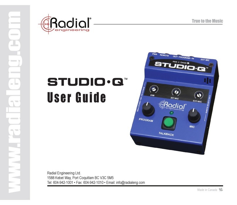 Radial Engineering STUDIO Q User manual