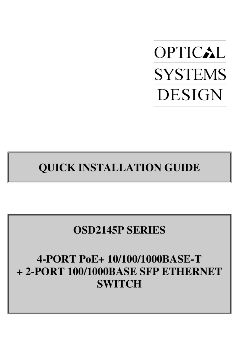 Optical Systems Design OSD2145P SERIES Quick installation guide