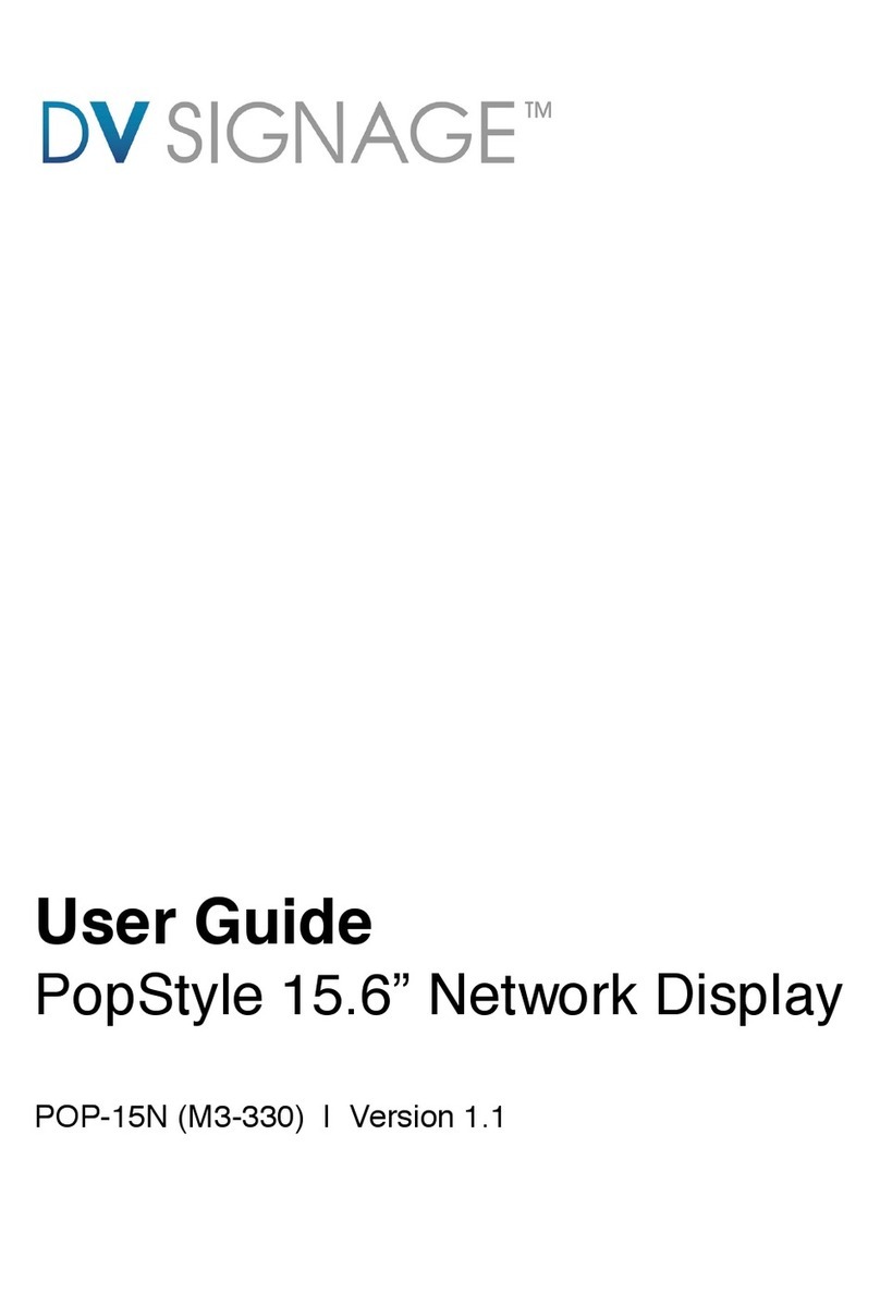 DV Signage POP-15N (M3-330) User manual