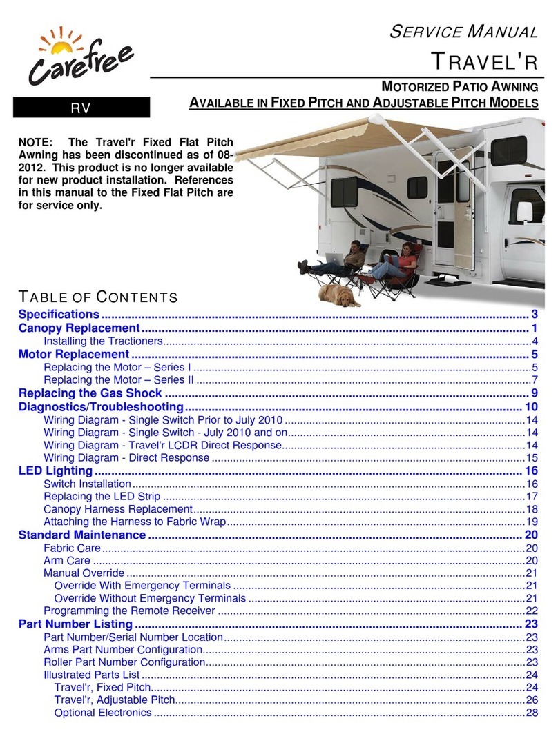 Carefree TRAVEL'RFIXED PITCH Service manual