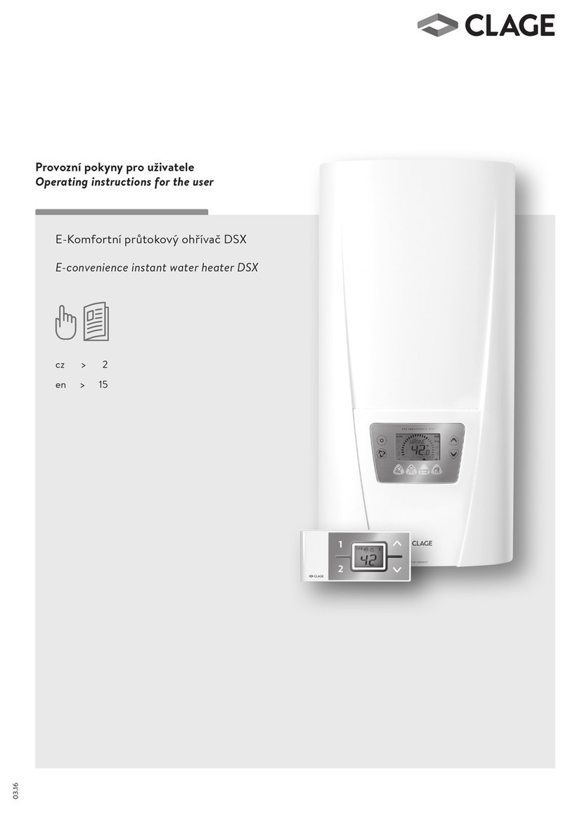 clage DSX Operating instructions for user