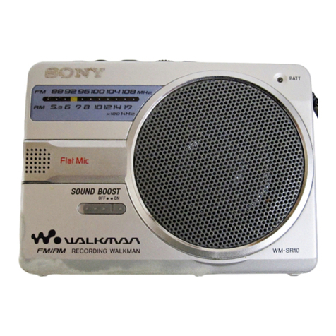Sony Walkman WM-SR10 User manual
