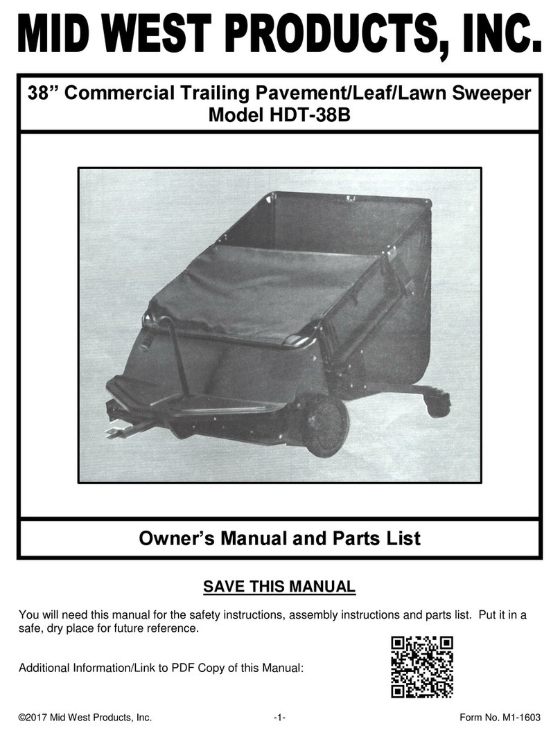 MID WEST PRODUCTS HDT-38B Owner's manual and parts list
