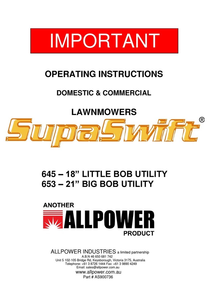 ALLPOWER SupaSwift 635 LITTLE BOB operating instructions