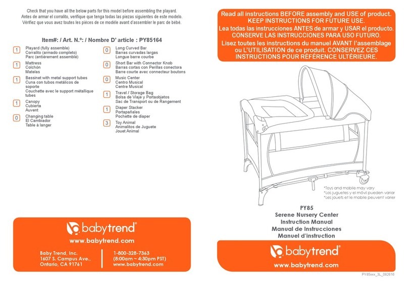 Baby Trend PY85 instruction manual