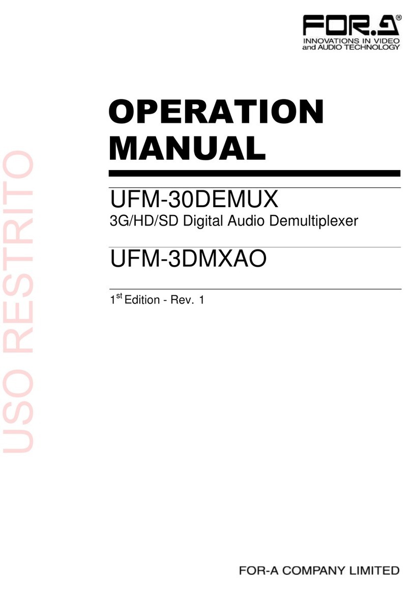 FOR-A UFM-30DEMUX User manual