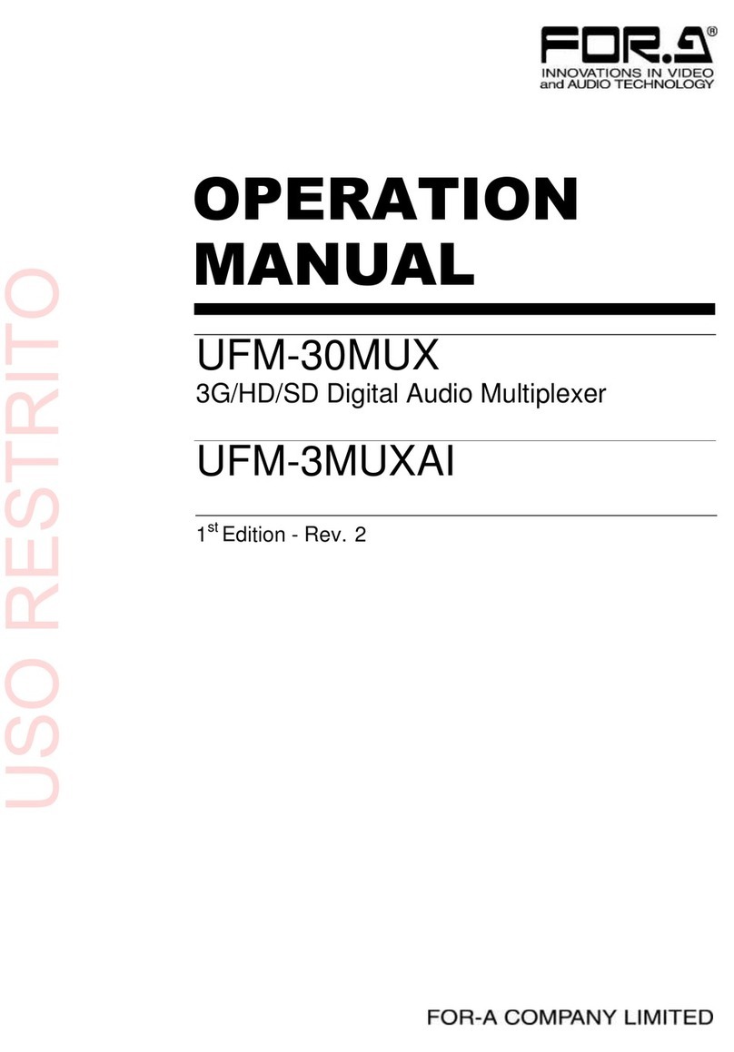 FOR-A UFM-3MUXAI User manual
