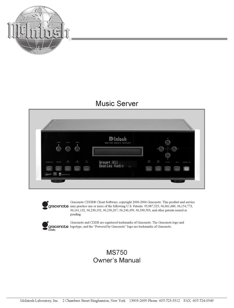 McIntosh MS750 owner's manual