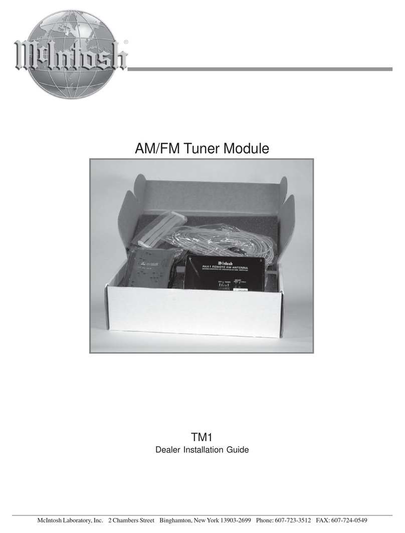 McIntosh TM1 User manual
