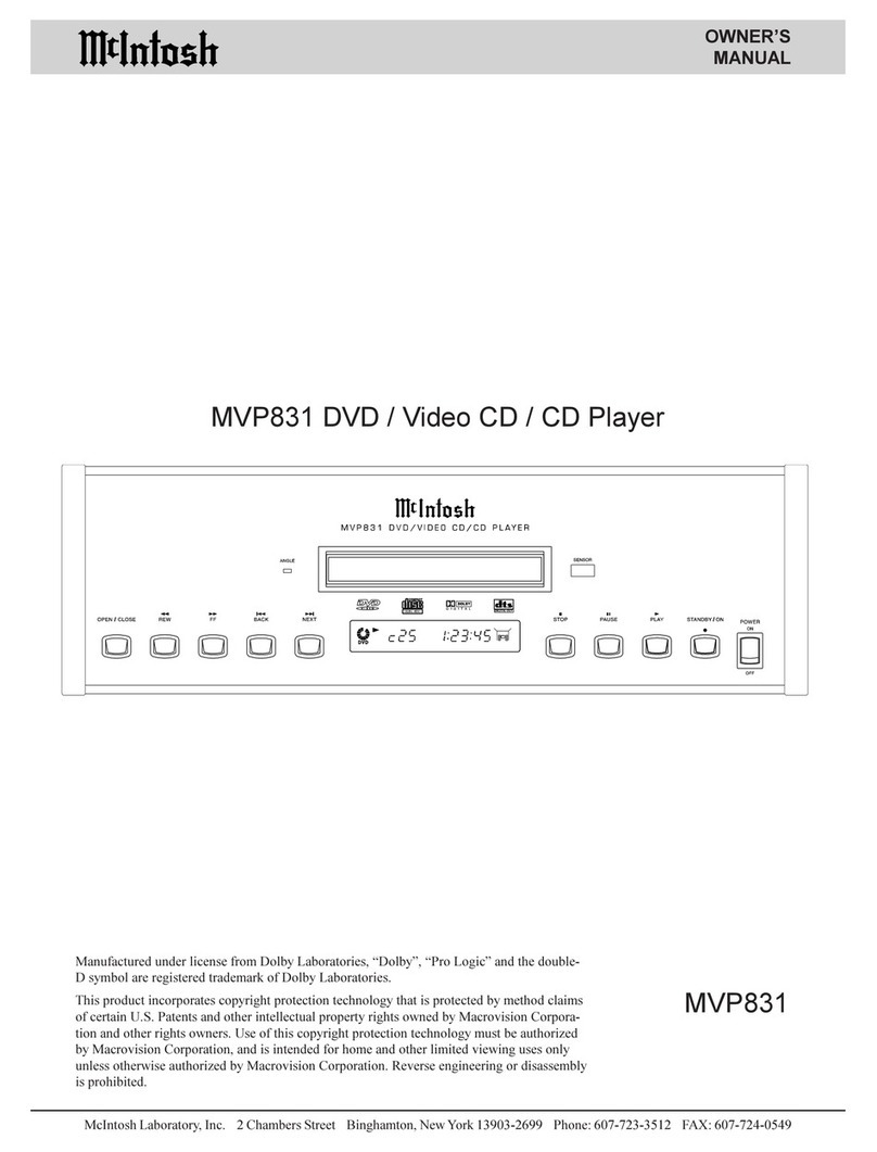 McIntosh MVP831 User manual