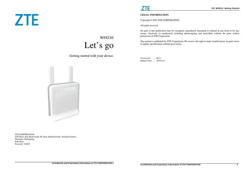 Zte WF821E User manual