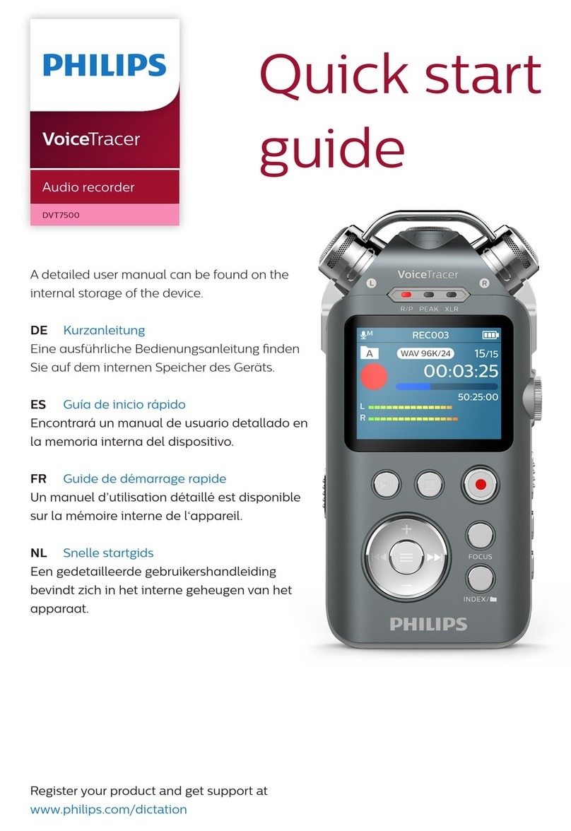 Philips VoiceTracer DVT7500 User manual