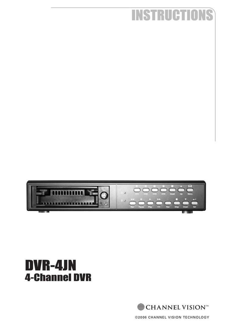 Channel Vision DVR-4JN User manual Channel Vision DVR-4JN User manual