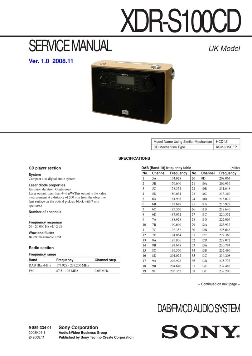 Sony XDR-S100CD Service manual