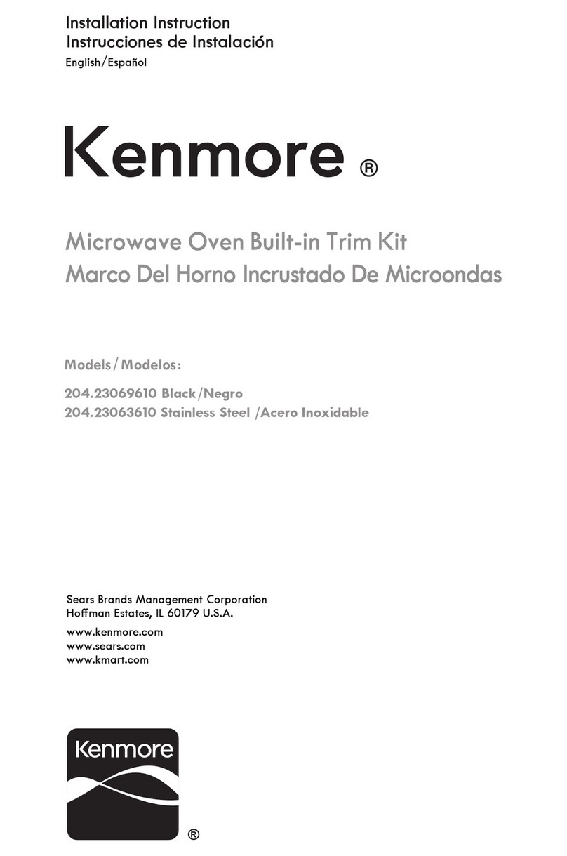 Kenmore 204.23069610 Installation instruction