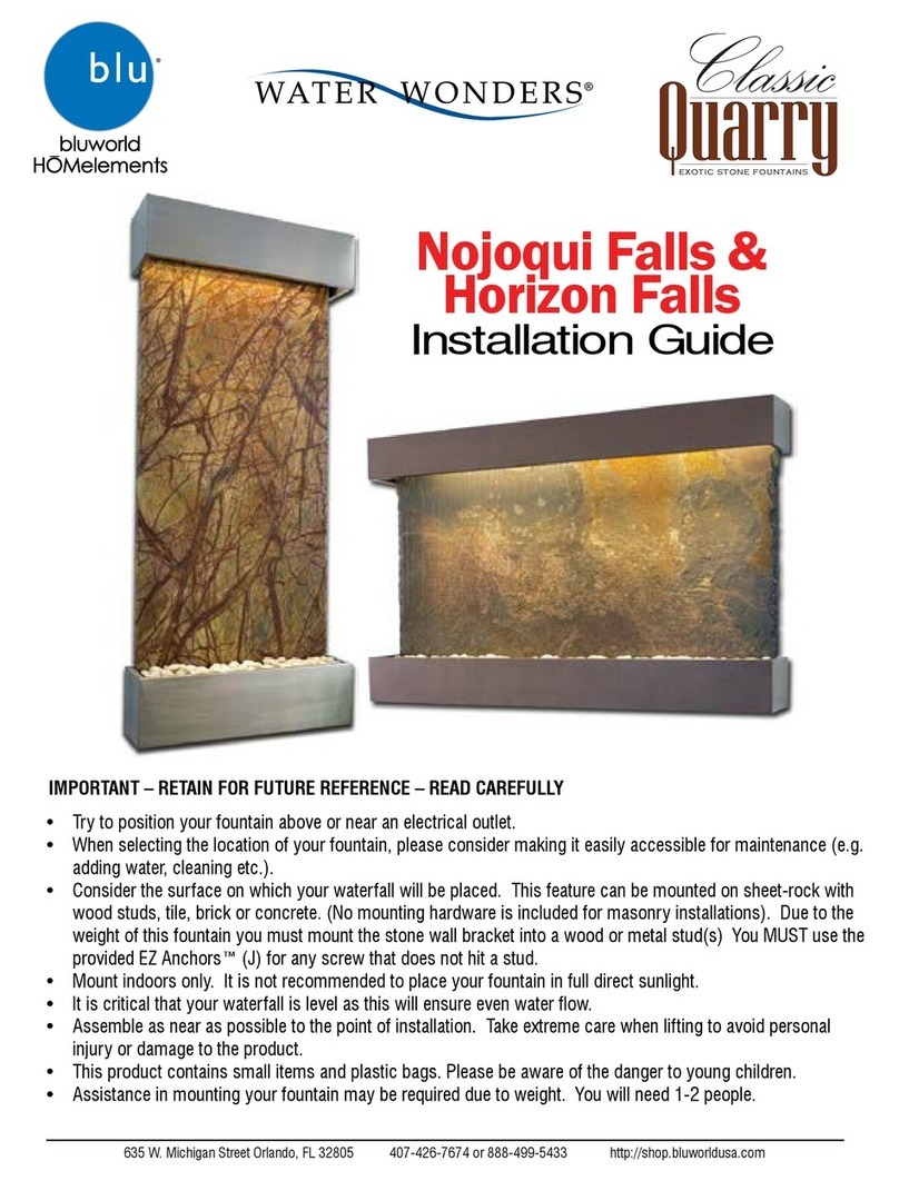 Bluworld Nojoqui Falls installation guide Bluworld Nojoqui Falls installation guide