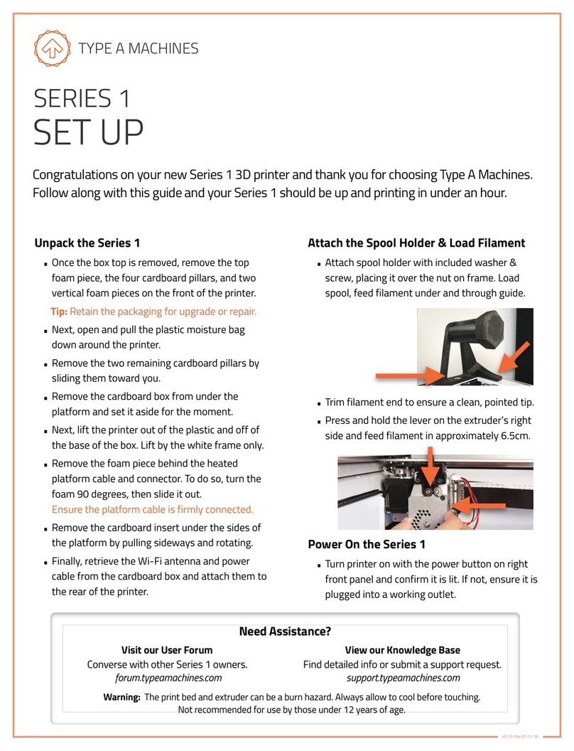 Type A Machines SERIES 1 Setup manual