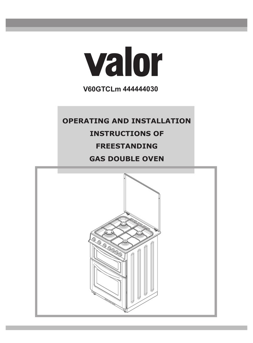 Valor V60GTCLm Operating and installation instructions