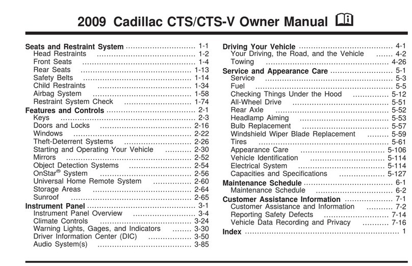 Cadillac CTS-V 2009 User manual