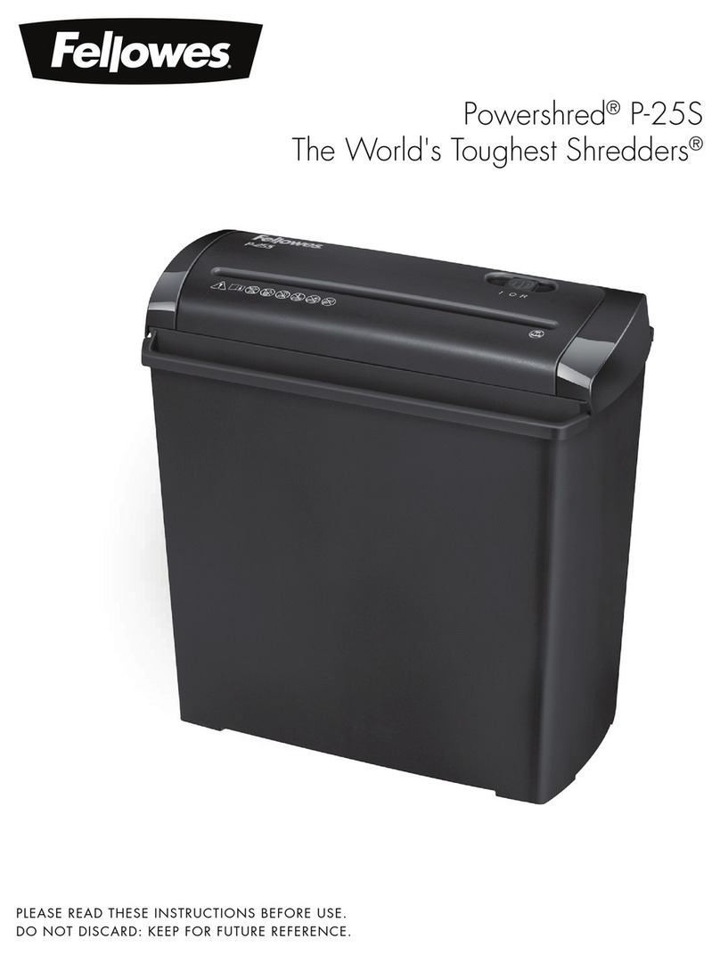 Fellowes POWERSHRED P-25S User manual