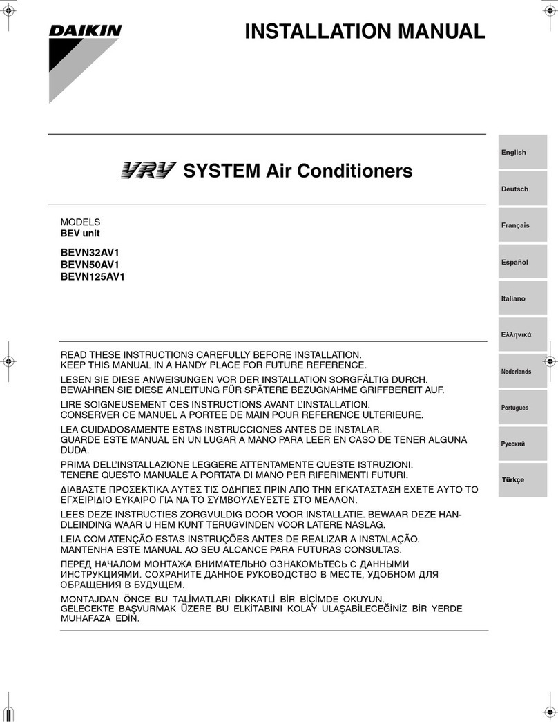 Daikin BEVN32AV1 User manual