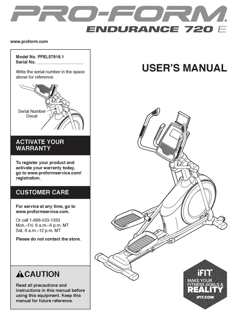 Pro-Form PFEL57916.1 User manual