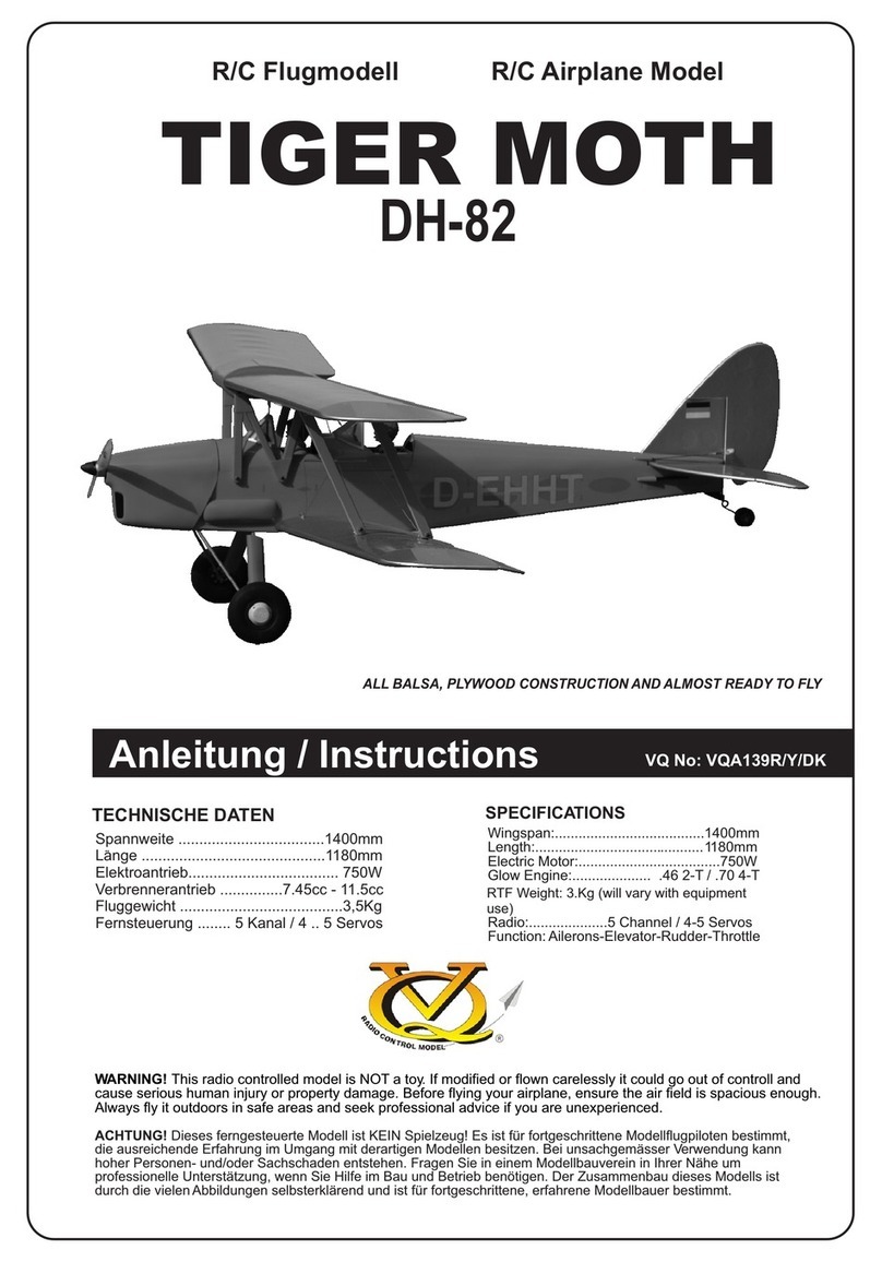 VQ Models TIGER MOTH DH-82 User manual VQ Models TIGER MOTH DH-82 User manual