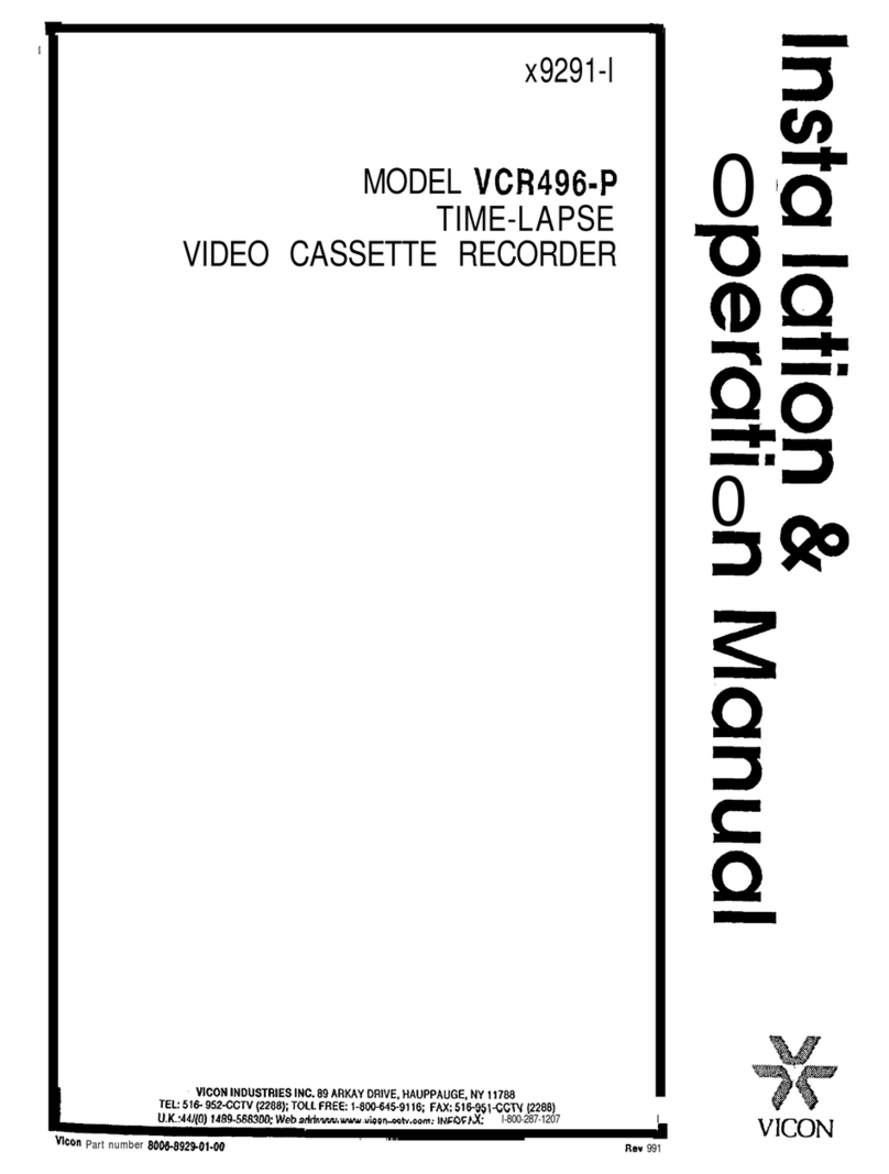 Vicon VCR496-P User manual