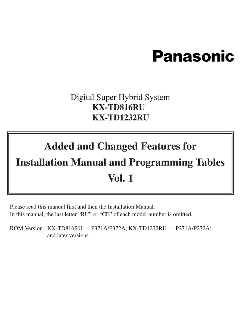 Panasonic KX-TD816RUKX-TD1232RU Assembly instructions