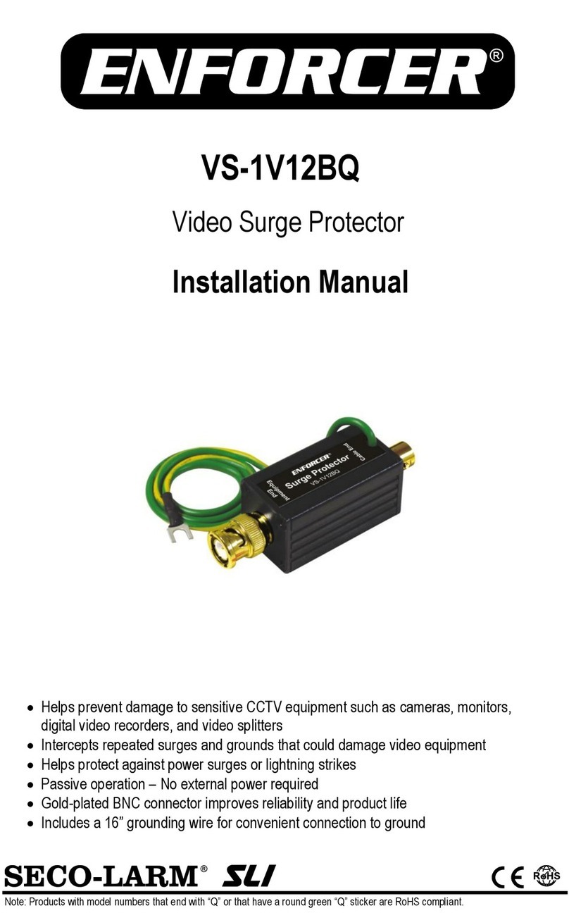 SECO-LARM Enforcer VS-1V12BQ installation manual SECO-LARM Enforcer VS-1V12BQ installation manual