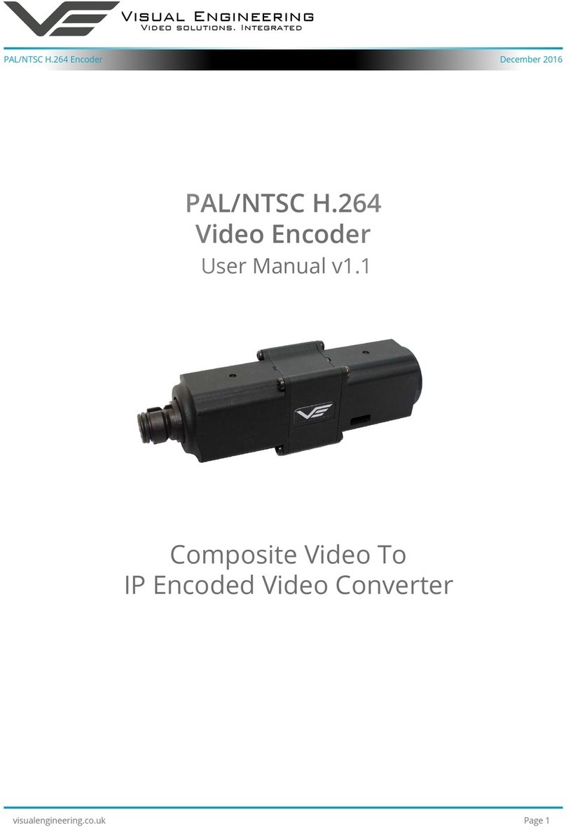 visual engineering PAL/NTSC H.264 Encoder user manual