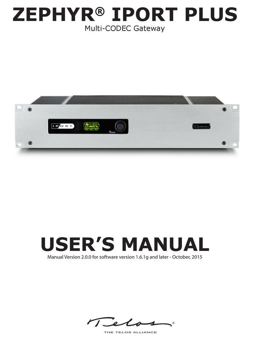 Telos Zephyr IPORT PLUS user manual