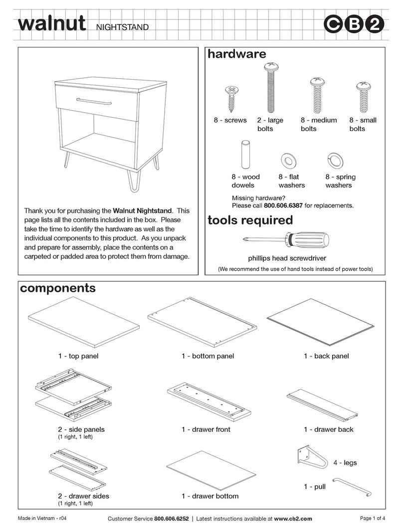 CB2 WALNUT Assembly instructions