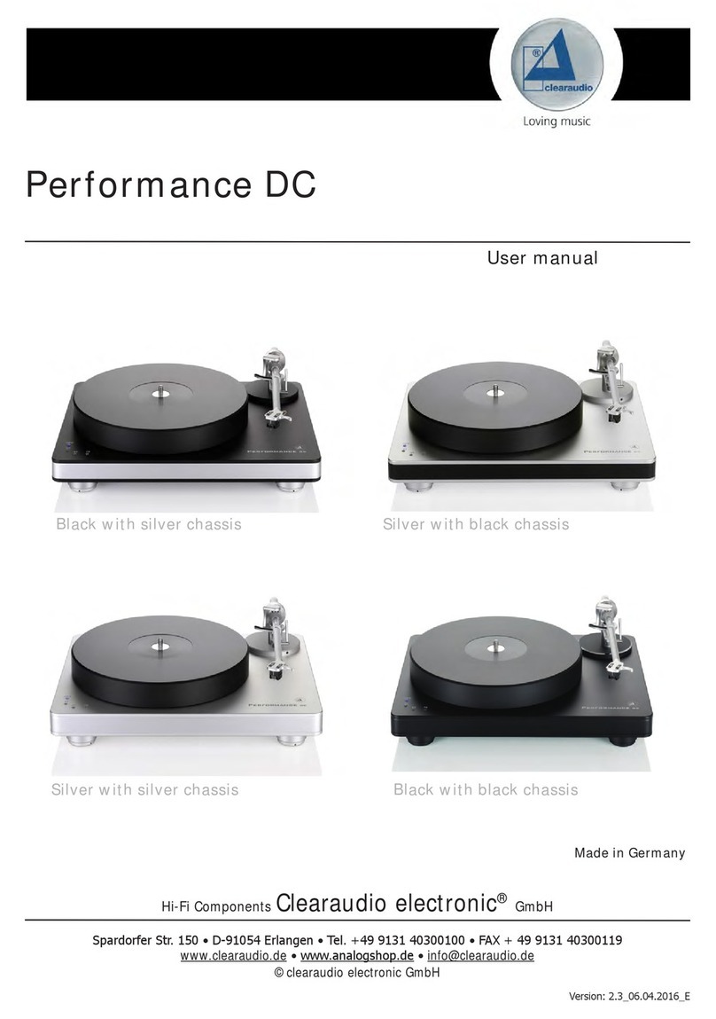Clearaudio Performance DC user manual