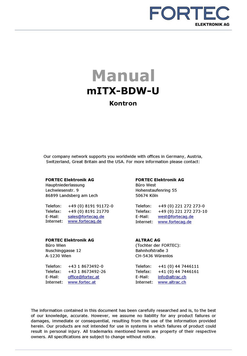 Kontron mITX-BDW-U manual