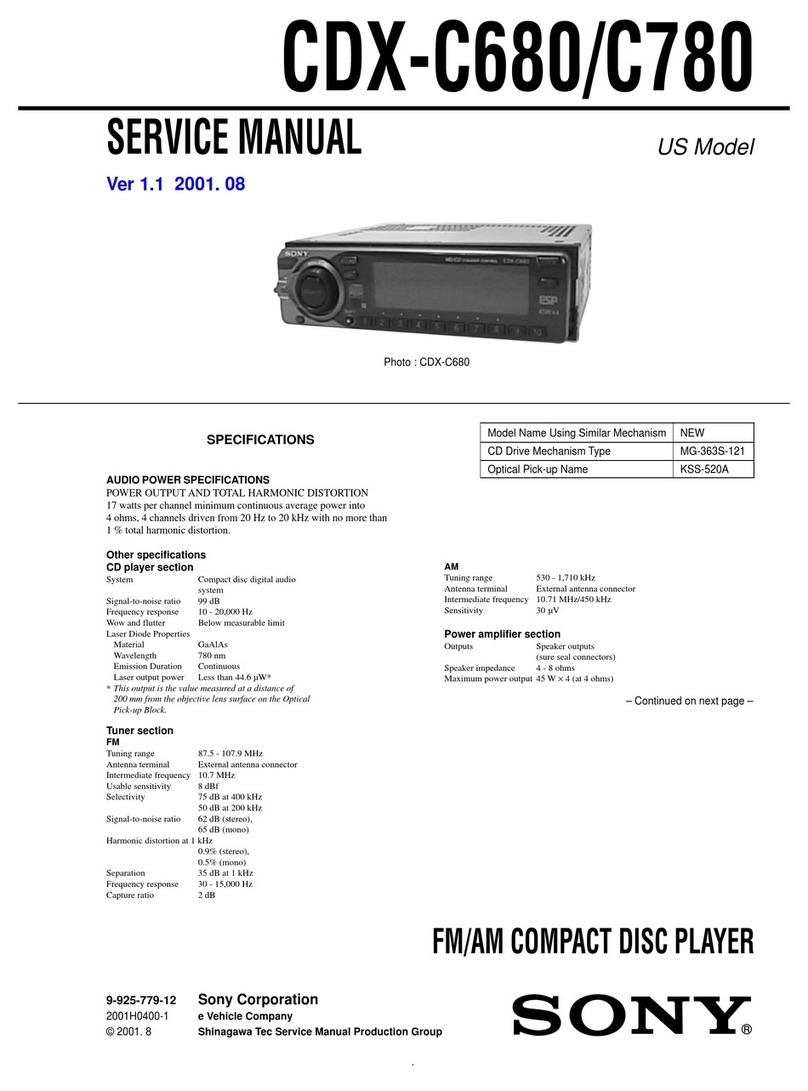 Sony CDX-C680 User manual