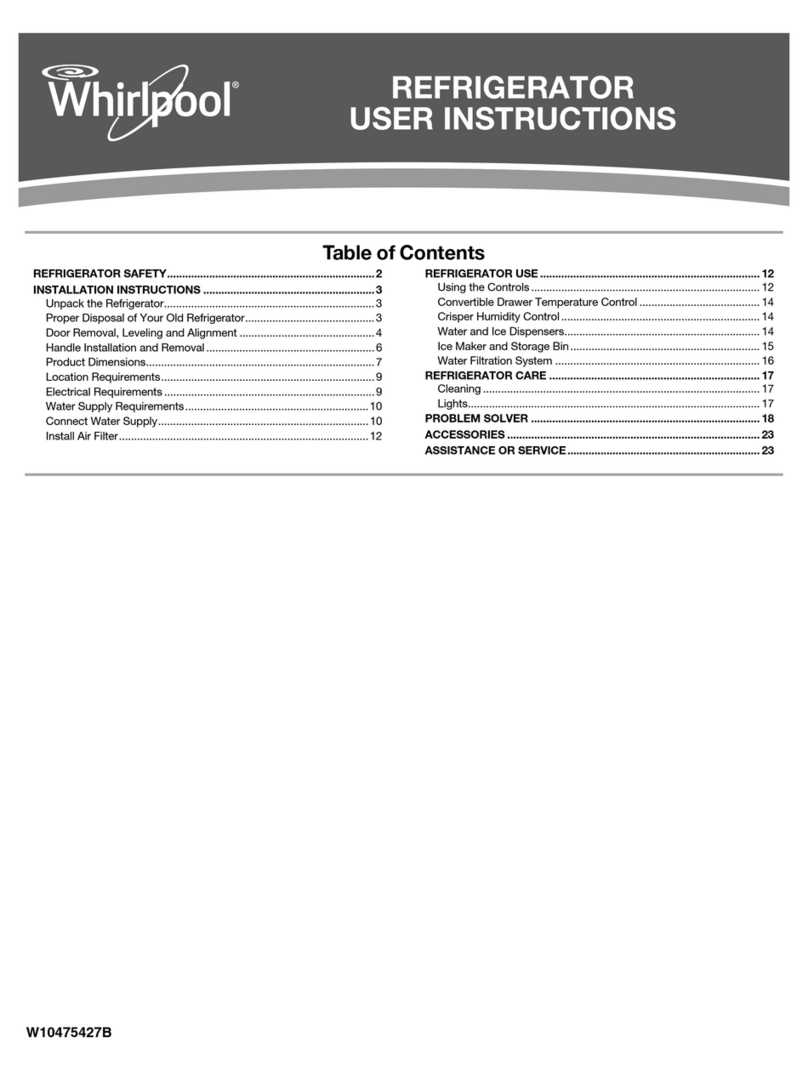 Whirlpool 3WSC19D4AY00 User instructions
