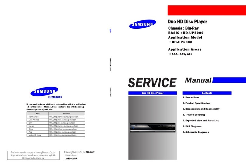 Samsung BD UP5000 - Blu-Ray Disc And HD DVD Player Service manual