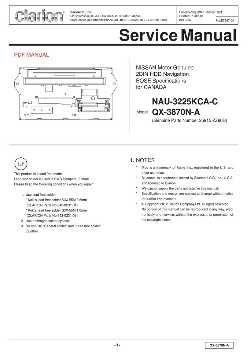 Clarion QX-3870N-A Service manual