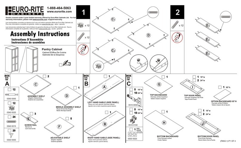 EURO-RITE Pantry Cabinet Assembly instructions