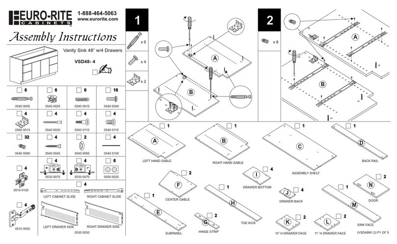EURO-RITE VSD48- 4 Assembly instructions
