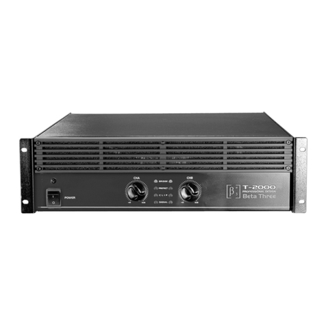 Beta Three T-2000 User manual